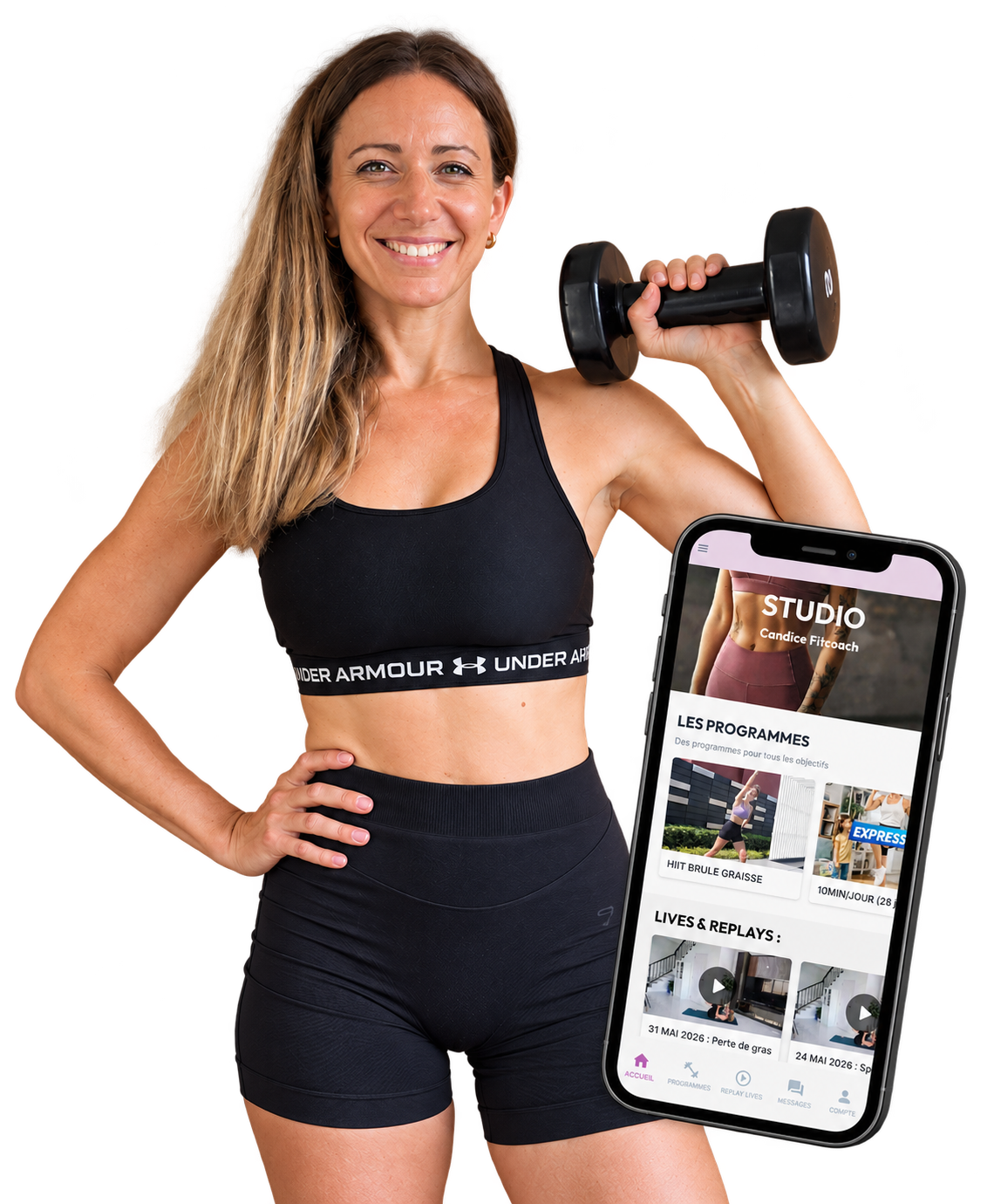 Candice, ta coach sportive, et son application fitness et Pilates